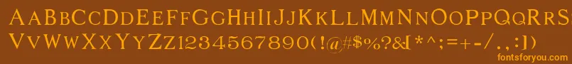 Middages Font – Orange Fonts on Brown Background