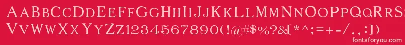 Middages Font – Pink Fonts on Red Background