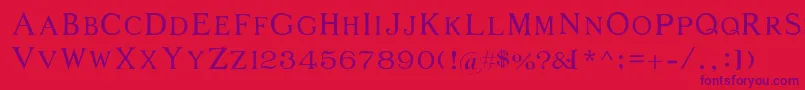 Middages Font – Purple Fonts on Red Background