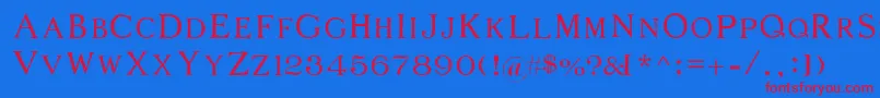 Middages Font – Red Fonts on Blue Background