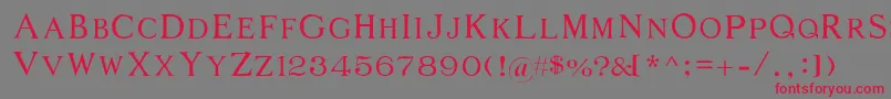 Middages Font – Red Fonts on Gray Background