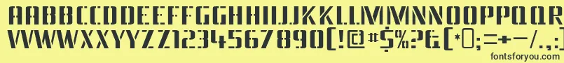 braeside lumberboy Font – Black Fonts on Yellow Background