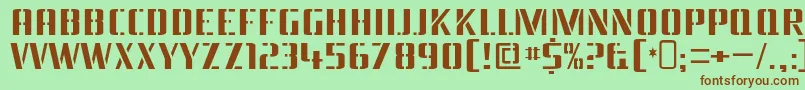 braeside lumberboy Font – Brown Fonts on Green Background