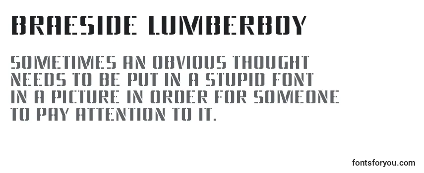 Braeside lumberboy Font