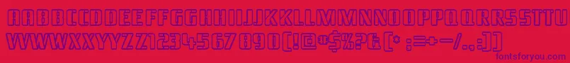 braeside outline Font – Purple Fonts on Red Background