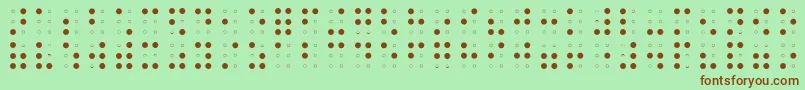 フォントBRAIA    – 緑の背景に茶色のフォント