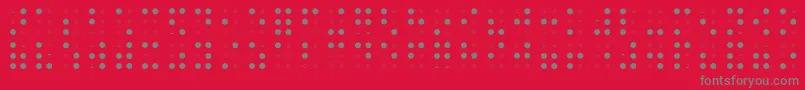 BRAIA    Font – Gray Fonts on Red Background