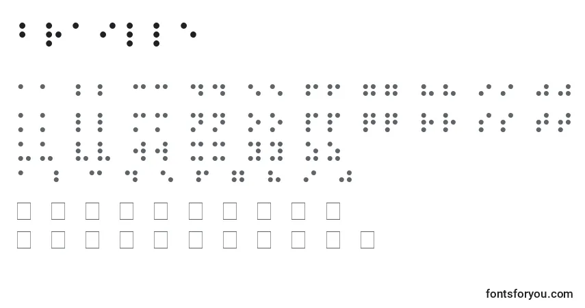 Шрифт BRAILLE (121993) – алфавит, цифры, специальные символы