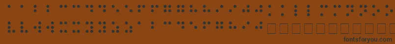 Шрифт BRAILLE – чёрные шрифты на коричневом фоне