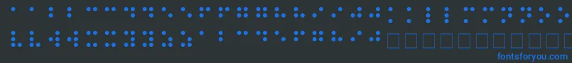 BRAILLEフォントについての詳細 フォントBRAILLE – 黒い背景に青い文字