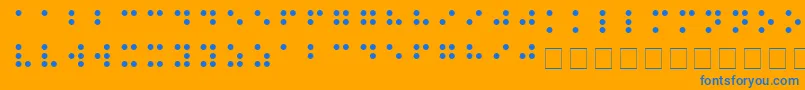 Шрифт BRAILLE – синие шрифты на оранжевом фоне