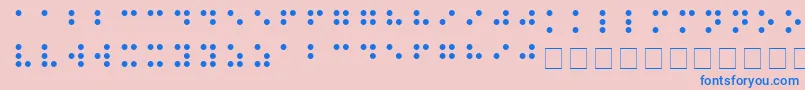 BRAILLE-Schriftart – Blaue Schriften auf rosa Hintergrund