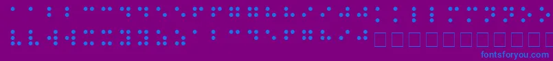 Czcionka BRAILLE – niebieskie czcionki na fioletowym tle