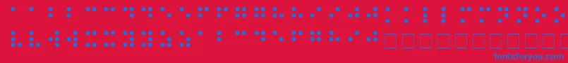 Police BRAILLE – polices bleues sur fond rouge