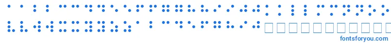 BRAILLE-Schriftart – Blaue Schriften