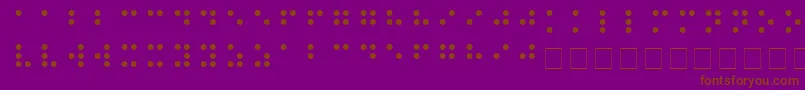 BRAILLE-Schriftart – Braune Schriften auf violettem Hintergrund