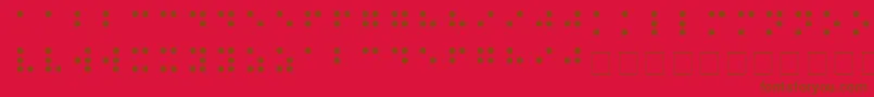 BRAILLE Font – Brown Fonts on Red Background