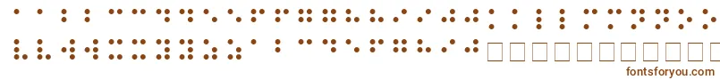 BRAILLE-fontti – ruskeat fontit valkoisella taustalla