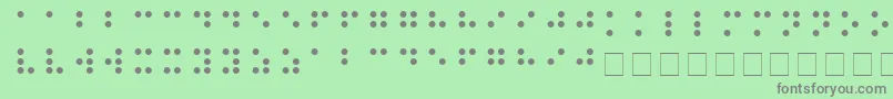 fuente BRAILLE – Fuentes Grises Sobre Fondo Verde