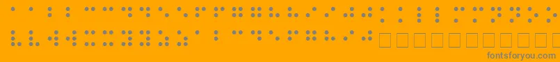 BRAILLE Font – Gray Fonts on Orange Background