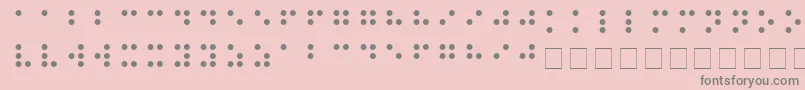 Police BRAILLE – polices grises sur fond rose