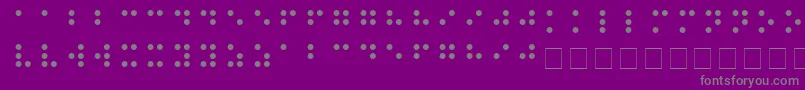 BRAILLE Font – Gray Fonts on Purple Background