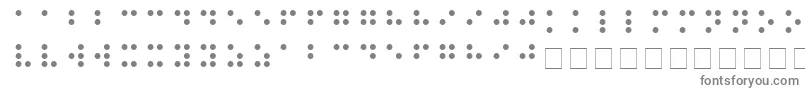 BRAILLE Font – Gray Fonts on White Background