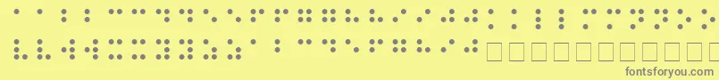 Czcionka BRAILLE – szare czcionki na żółtym tle