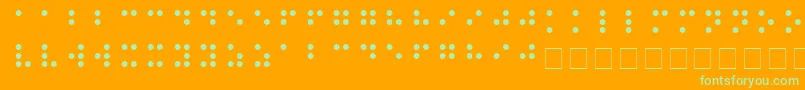 More about BRAILLE Font BRAILLE Font – Green Fonts on Orange Background