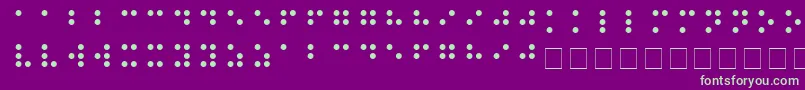 More about BRAILLE Font BRAILLE Font – Green Fonts on Purple Background
