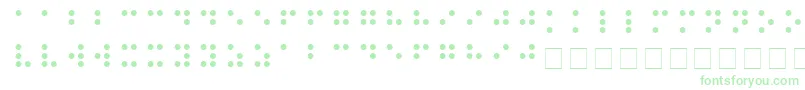 BRAILLE Font – Green Fonts on White Background