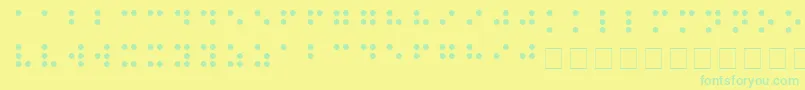 More about BRAILLE Font BRAILLE Font – Green Fonts on Yellow Background
