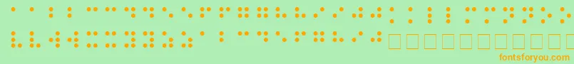 Шрифт BRAILLE – оранжевые шрифты на зелёном фоне