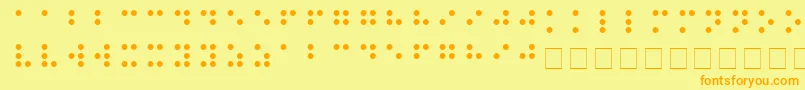 Шрифт BRAILLE – оранжевые шрифты на жёлтом фоне