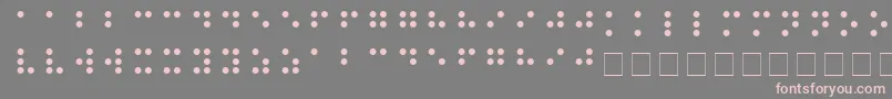 Lisätietoja BRAILLE-fontista BRAILLE-fontti – vaaleanpunaiset fontit harmaalla taustalla