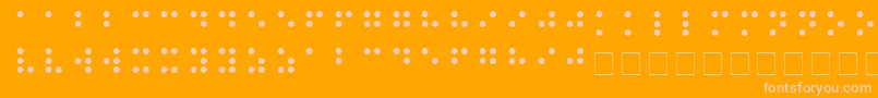 BRAILLE Font – Pink Fonts on Orange Background