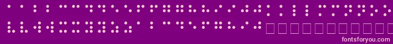Saiba mais sobre a fonte BRAILLE Fonte BRAILLE – fontes rosa em um fundo violeta