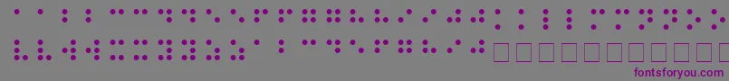 BRAILLE Font – Purple Fonts on Gray Background