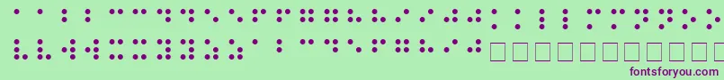 En savoir plus sur la police BRAILLE Police BRAILLE – polices violettes sur fond vert