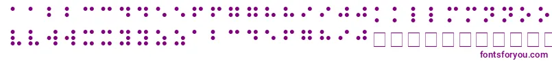 Подробнее о шрифте BRAILLE Шрифт BRAILLE – фиолетовые шрифты на белом фоне