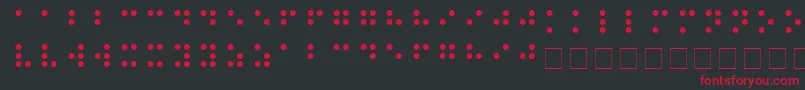 Шрифт BRAILLE – красные шрифты на чёрном фоне