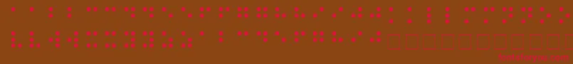 Czcionka BRAILLE – czerwone czcionki na brązowym tle
