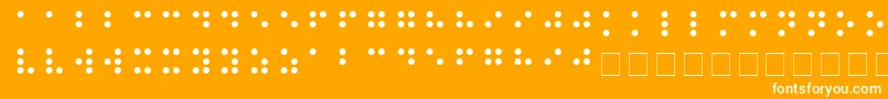 BRAILLE-fontti – valkoiset fontit oranssilla taustalla