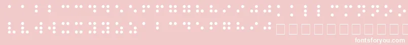 BRAILLEフォントについての詳細 フォントBRAILLE – ピンクの背景に白い文字