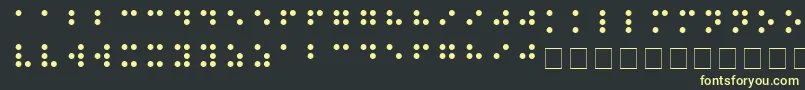 Saiba mais sobre a fonte BRAILLE Fonte BRAILLE – fontes amarelas em um fundo preto