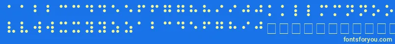 fuente BRAILLE – Fuentes Amarillas Sobre Fondo Azul