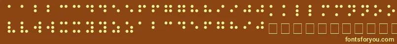 Czcionka BRAILLE – żółte czcionki na brązowym tle