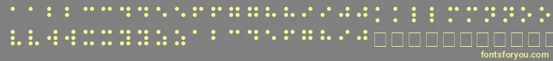 BRAILLE-Schriftart – Gelbe Schriften auf grauem Hintergrund