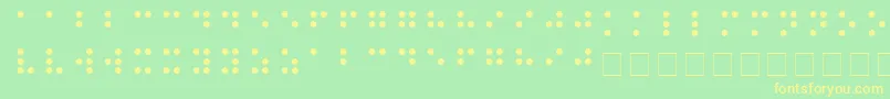 En savoir plus sur la police BRAILLE Police BRAILLE – polices jaunes sur fond vert
