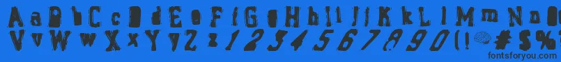 brain stew Font – Black Fonts on Blue Background